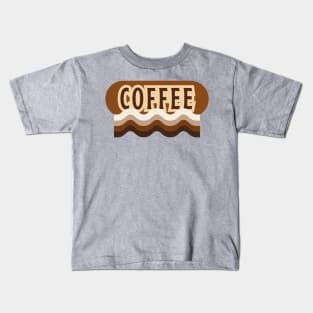 Coffee. Retro Wavey Kids T-Shirt